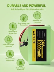 24V 10Ah Battery Pack for Ride on Toys and DIY Projects, 24V Rechargeable Lit…