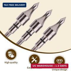 Aluminum Arrow Inserts .244/6.20mm & 100 Grain Bullet Field Points for Carbon Ar