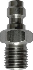 8mm Quick-Disconnect Plug Adapter, Stainless Steel / 1/8 inch, 1/8» BSPP