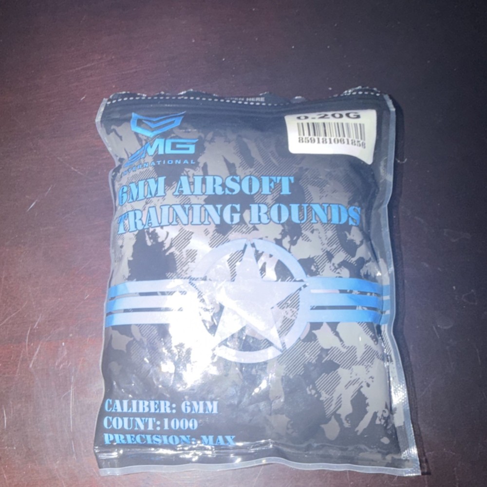 EMG International 6mm Airsoft Training Rounds 0.20G 1000ct Precision Weight Pol…