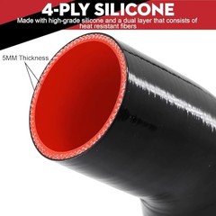 45 Degree Elbow 2 1/2inch(63mm) Coupler Silicone Hose 4-Ply 45° 2.5in