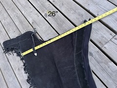 Adult Large Black Leather Western Show Chaps
