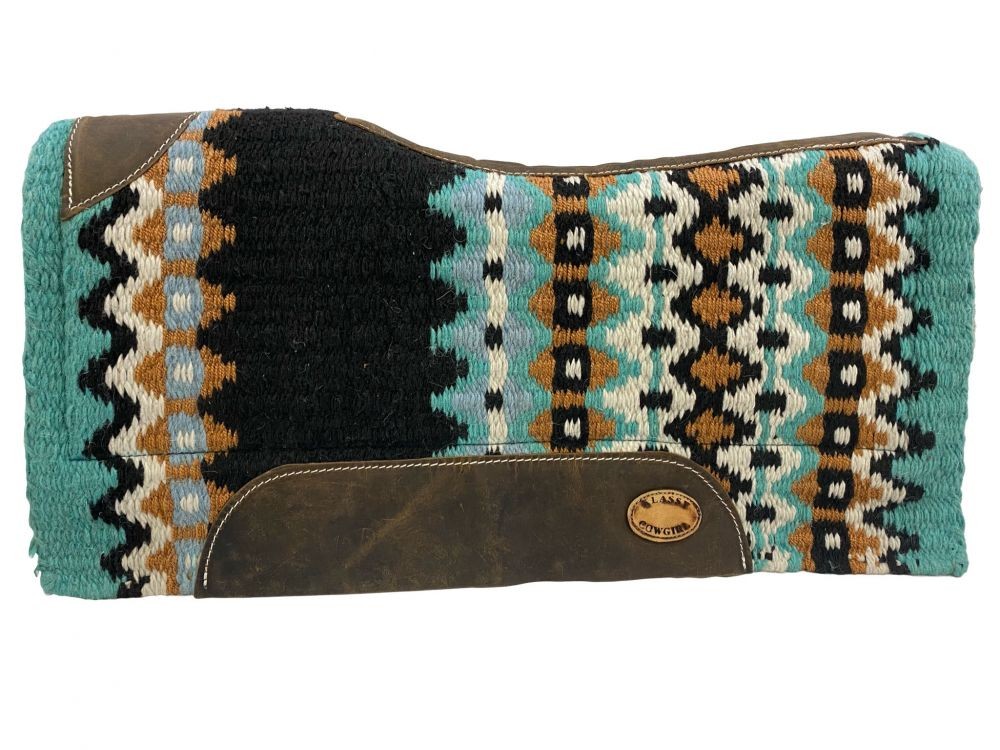 Klassy Cowgirl 28×30 Barrel Style Turquoise & Orange Colored Memory Felt Bottom!