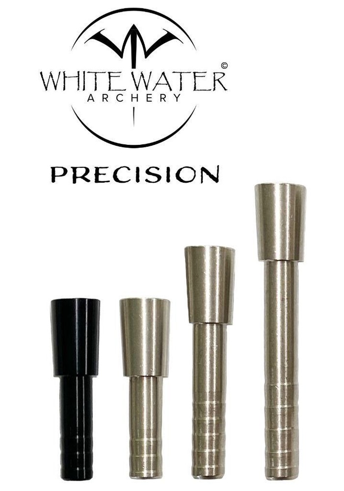 White Water Archery Precision Stainless Steel Half-out Inserts 5/16″ – .204″ ID