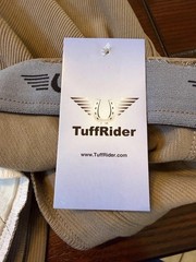 NWT TuffRider Rib Knee Patch Riding Breeches Taupe Women’s Size 28 Equestrian