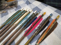 Mixed Lot of 9 Older Used Aluminum Arrows 31 to 31.25 Inches