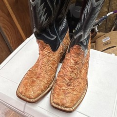 Black Jack Western Exotic Leather Cowboy Boots US Size 8.5D MPN 019742