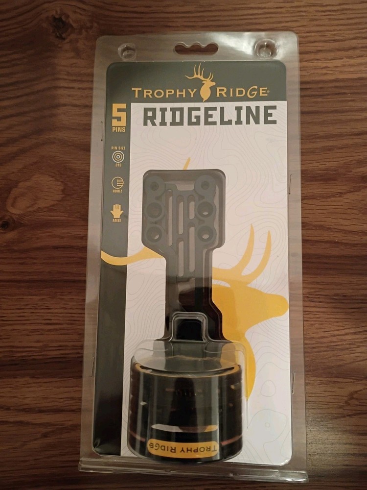 TROPHY RIDGE Ridgeline RH/LH .019 Black 5 Pin Archery Bow Sight – NEW!