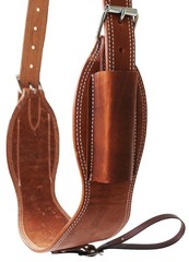 Horse Challenger Heavy-Duty Working Tack Leather Roper Back Cinch Girth w/
