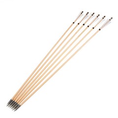 12pcs 32″ Wooden Arrows Feather Traditional Longbow Recurve Bow Archery Hunting