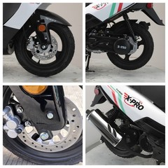 X-PRO Fiji 200 Scooter Gas Moped with 13″ Aluminum Wheels, Electric/Kick Start