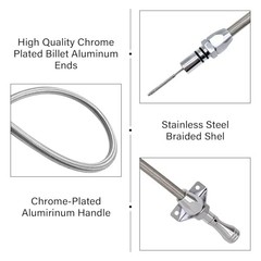 Flexible Transmission Dipstick Tube for GM 4L80E 700R4 4L60E, with Firewall