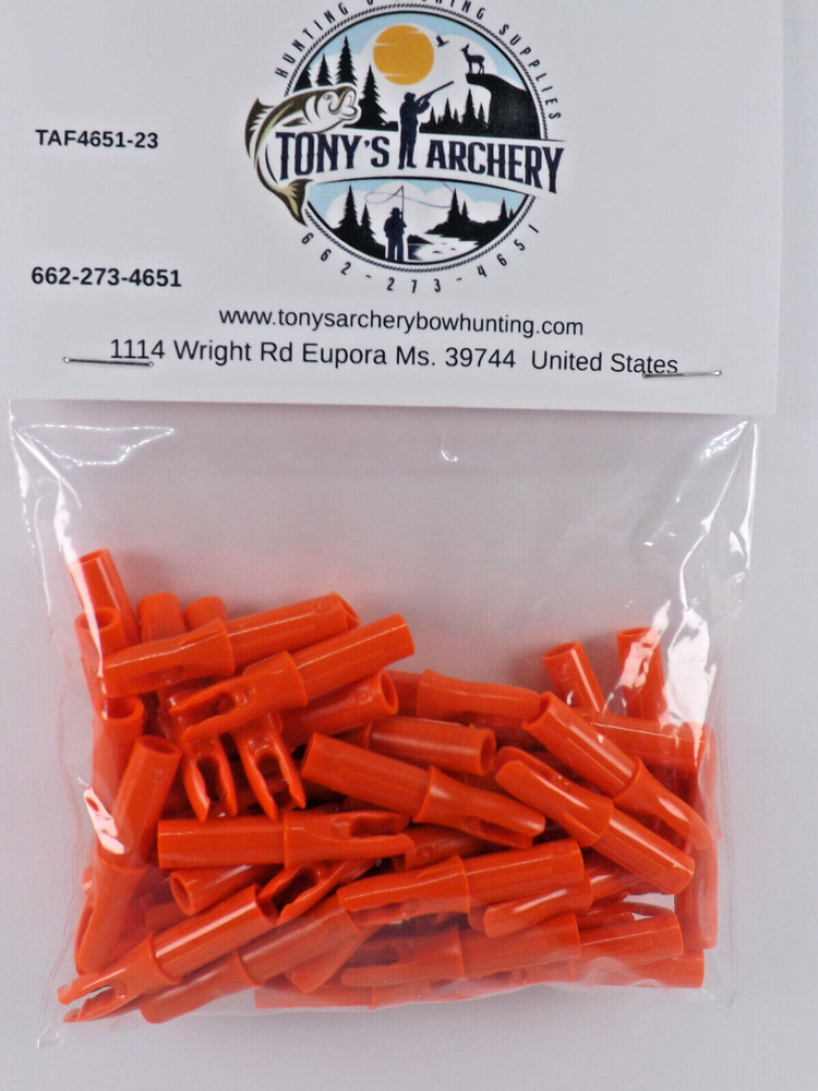 Archery Nocks ID6.2mm Orange 50PK