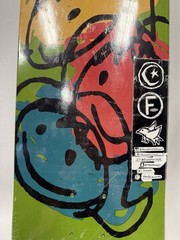 Foundation Skateboards Deck 8.25 Olive Green Smiley Graphic Sealed Raw Blank A31