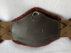 22″ CORRECT CONNECT Pressure Relief Comfort Short Dressage Girth~BROWN w/PADS