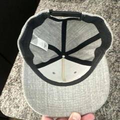 VANS Gray Snapback Cap Skateboarding Cotton Blend One Size Logo Hat