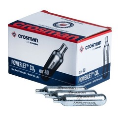 Crosman Brand 12 Gram Co2 Bottles, 40 Count, for Use with Paintball, Air Rifles
