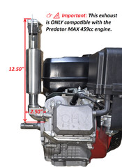 Erect Exhaust Muffler 304 Stainless – Predator Max 459cc