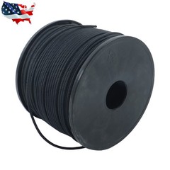 1/8in×500FT Black Nylon Rope Braid High UV and Abrasion Resistance Industrial