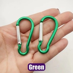 10 PCS Aluminum Carabiner D Shape Spring Clip Snap Key Hook Keychain Buckle