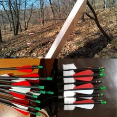 US 12 Pack 28/30/32 Inch Carbon Arrow Spine 500 for Compound/Recurve Bow Hunting