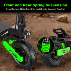 EOEOTWO Off-road Electric Scooter for Adult 48V13AH 30MPH 11»Commuter E-Scooter