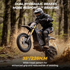 Adult Electric Dirt Bike 3000W Peak Electric Motorcycle 48V 21AH E-Moto 35MPH