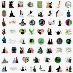 25 Piece Mix Lot 2” Wicked Oz Witch Elphaba Stickers, Random Mix, Vinyl, Decals