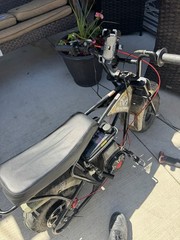 RealTree Gas-Powered Mini Motorcycle with Seat, Camouflage/Black (45mph)
