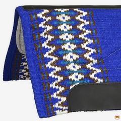 HILASON 34×32 In Western Horse Saddle Blanket Wool Pad Blue