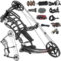 Compound Bow Short Axis Dual-use 40-65lbs Steel Ball Arrow Hunting Fishing RH LH