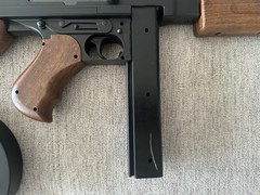 Thompson U.S. Model 1928 Electric Airsoft Rifle Drum Magazine Wood-Style