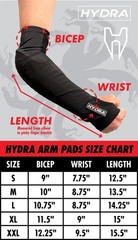 NEW Hydra Black Arm Pads – Black/Grey – Medium
