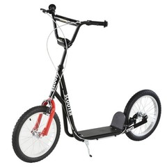 Youth Scooter Kick Scooter Front and Rear Dual Brakes, Black