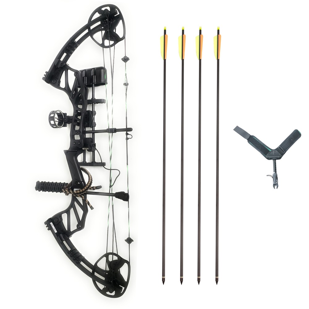 SAS Feud X 30-70 Lbs 19-31″ Compound Bow Pro Package 300+FPS Target Hunting