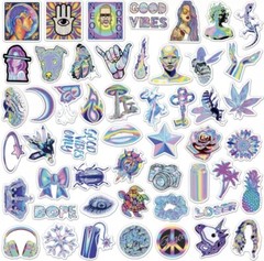 Mixed VSCO Holographic Cartoon Stickers Luggage Skateboard DIY Cute Graffiti