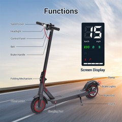 350W Adult Foldable Electric Scooter 15mph Max Speed Motor 8.5″ Tires 20M Range