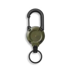 Retractable Heavy Duty Pull Reel Keychain Steel Wire Rope Carabiner Tool
