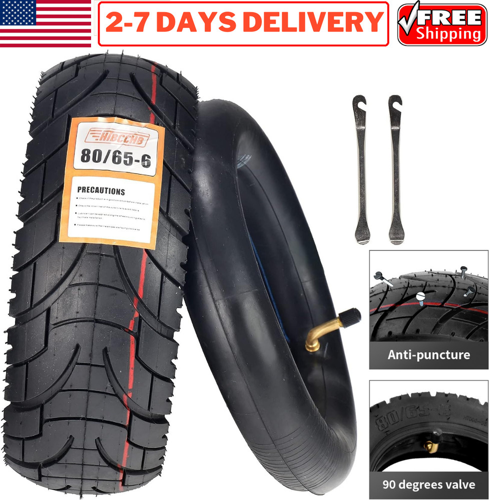 80/65-6 Tire & Inner Tube Electric Scooter 10 Inch Thick Pneumatic E-Bike Tyres