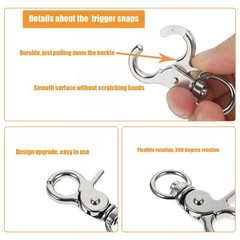 Heavy Duty Trigger Snap Hooks 10PCS Swivel Clasps for Lanyards Bird Cages