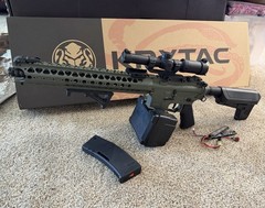 PACKAGE DEAL – Krytac War Sport Licensed LVOA M4 Carbine Airsoft Electric Rifle