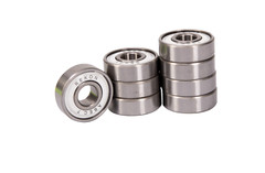 Rekon ABEC-7&9 Skateboard Bearings White Black Silver Outer
