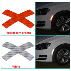 2x Reflective Car Bumper Wheel Eyebrow Fender Sticker Tape Safety Warning Decal