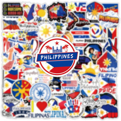 66 Pcs Philippines Vinyl Waterproof Stickers for Water Bottle, Laptop, Phone