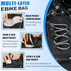 Electric Dirt Bike Storage Bag, Water-Resistant Pouch for Phone & Tools, Fits Su