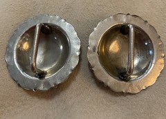Vintage Fleming Sterling Overlaid Loop Headstall Conchos Rosettes Spurs Bridle