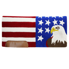 American Pride Bald Eagle New Zealand Wool Western Saddle Blanket Pad 34″ x 38″