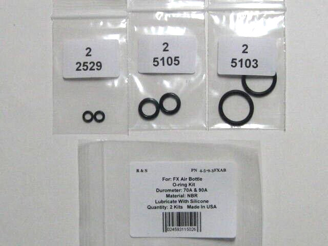 2 FX Air Bottle O-Ring Kits / R&S 4.5-9.3FXAB