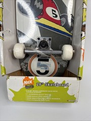 New Vintage SpongeBob SquarePants Bravo 5 sports Skateboard Deck 28”