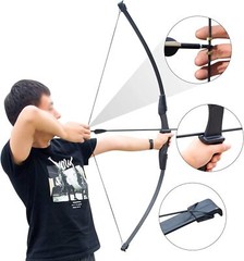 Archery Recurve Bow Arrows Set 30 40LBS Straight Longbow Bow Right and Left Hand